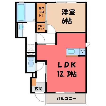 ポラリス Aの物件間取画像